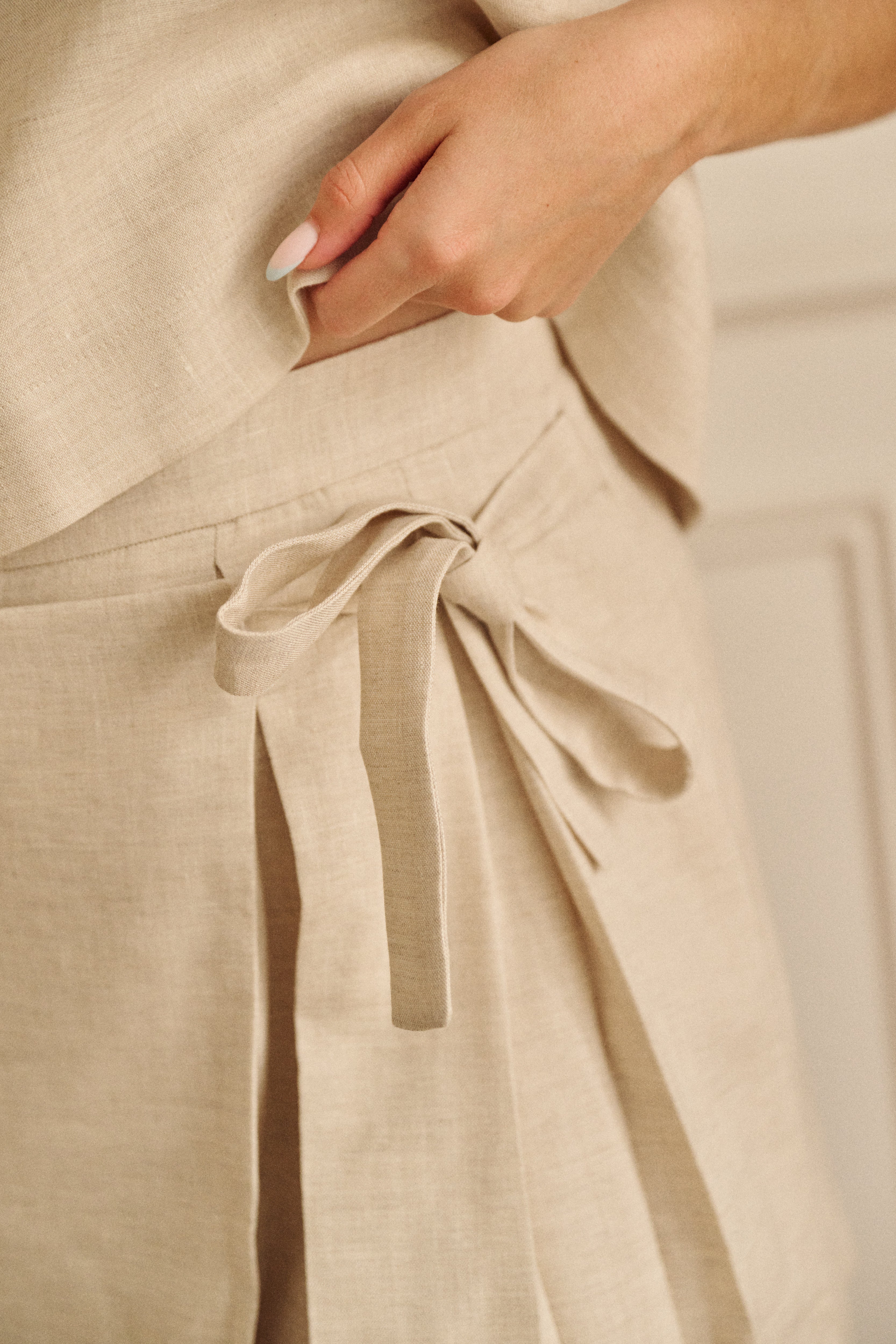PAUEME I JUPE I Jupe short Molly - Beige chiné