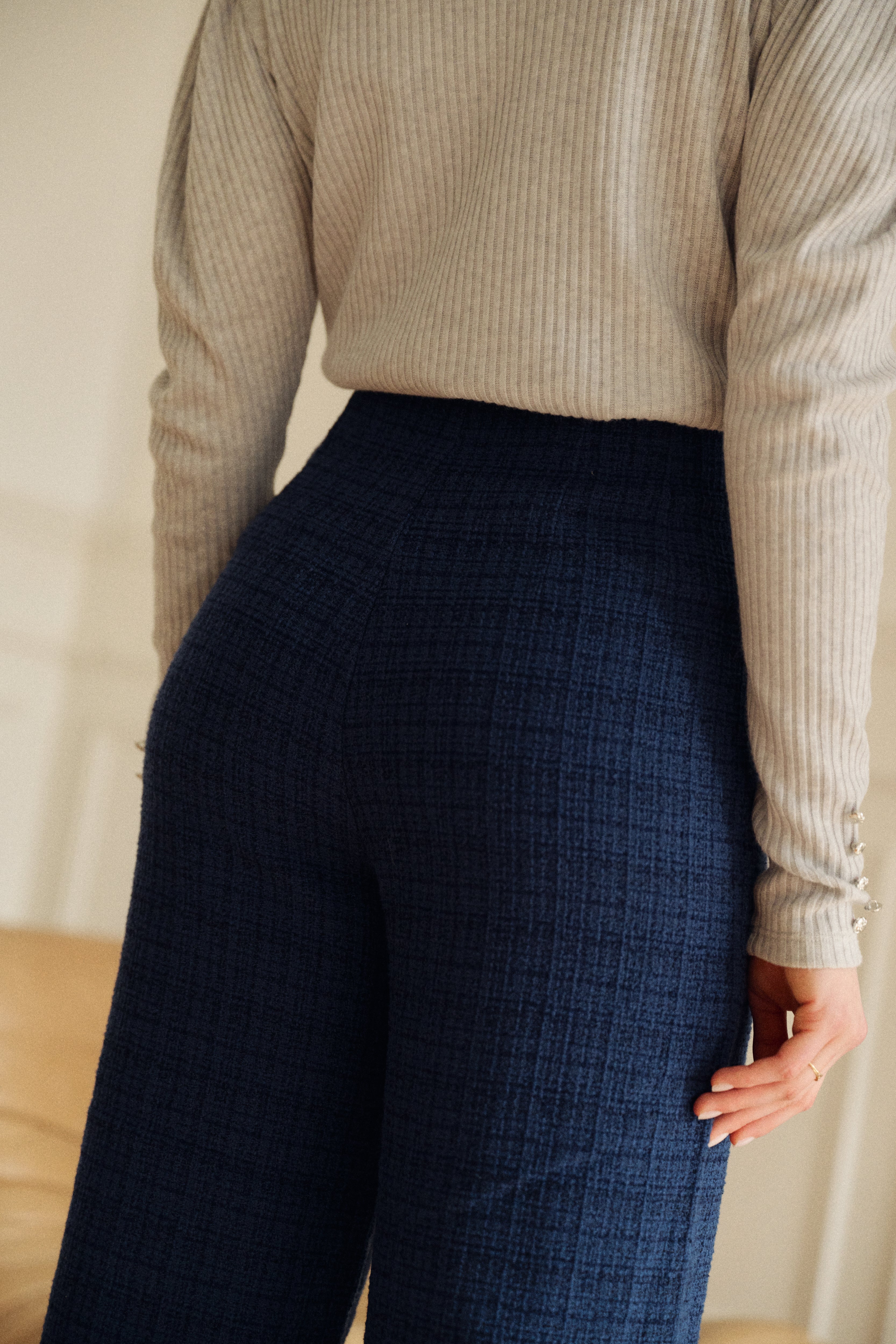 PAUEME I PANTALON I Pantalon Damien - Tweed bleu