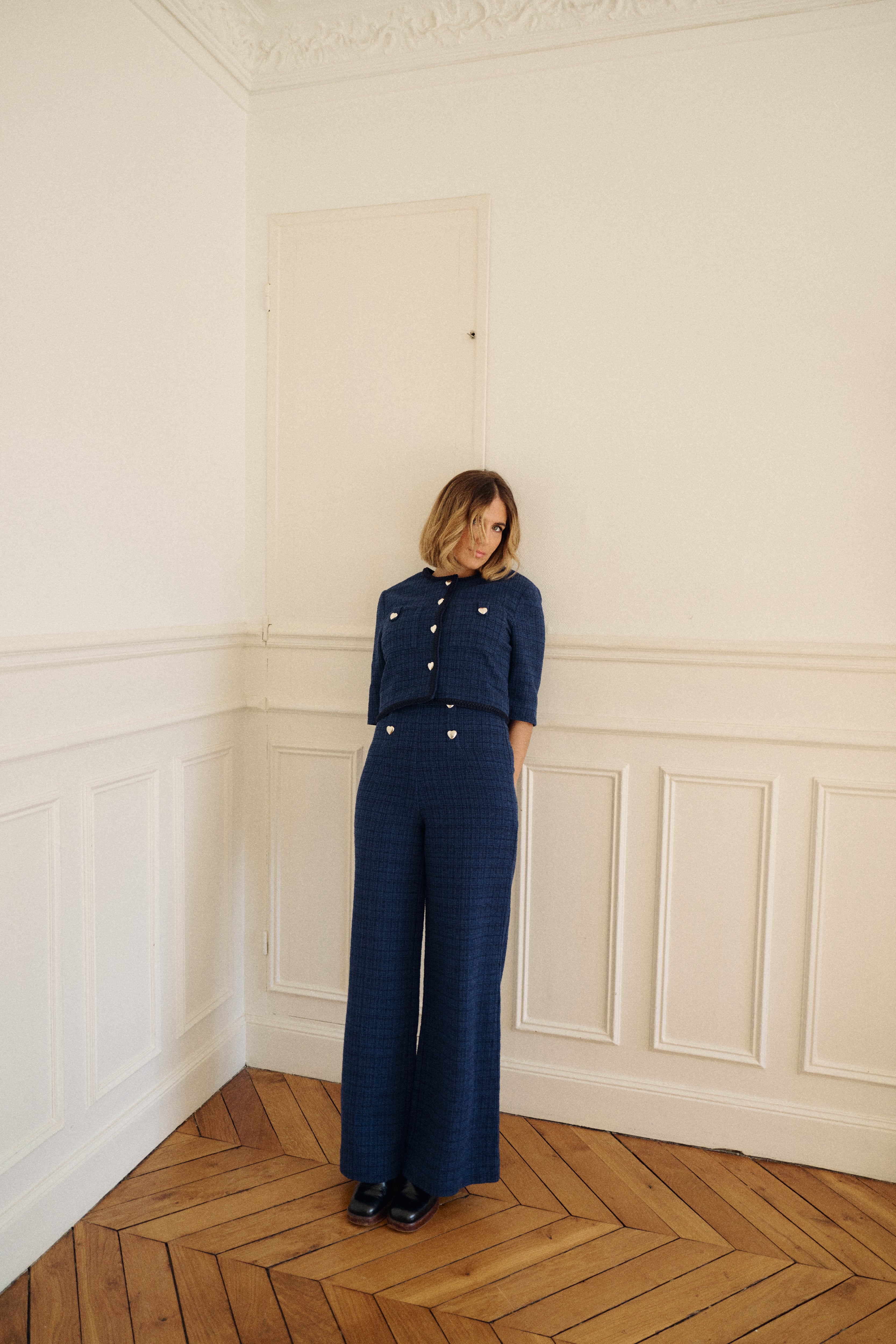 PAUEME I PANTALON I Pantalon Damien - Tweed bleu