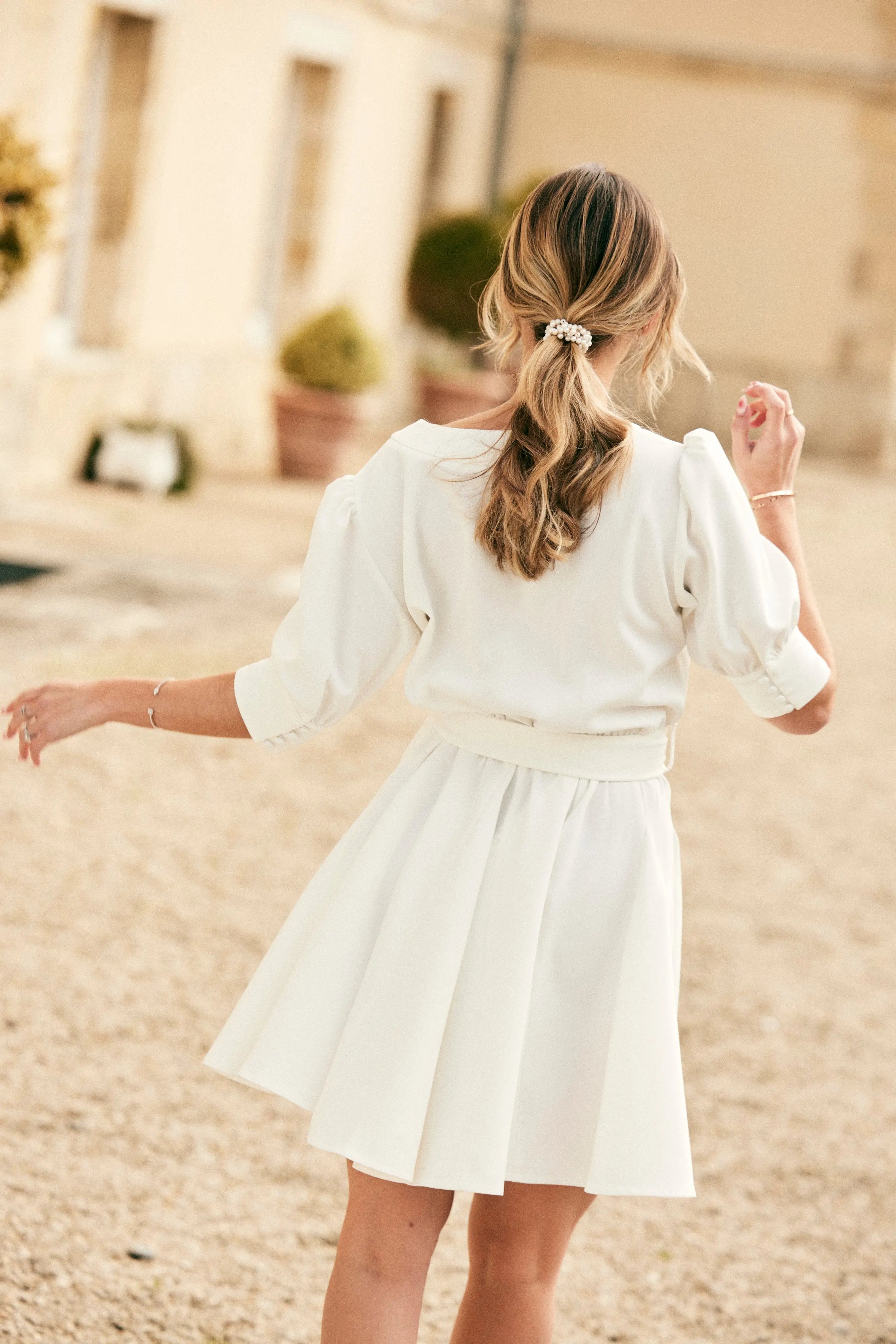 PAUEME I ROBE I Robe Salomé - Satinée écrue