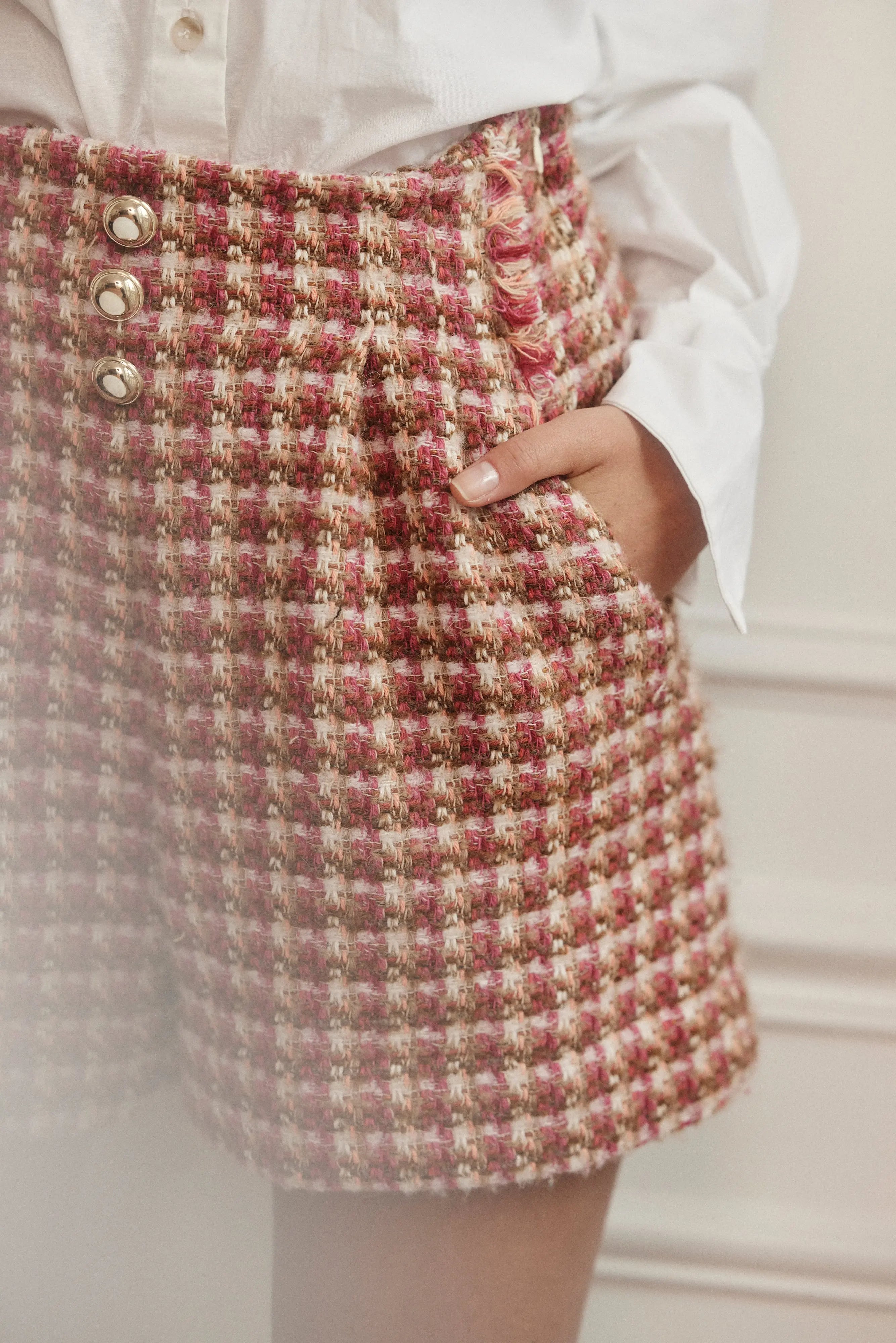 PAUEME I SHORT I Short Valentino - Tweed brun