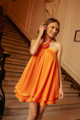 PAUEME I ROBE I Robe Flora - Mandarine