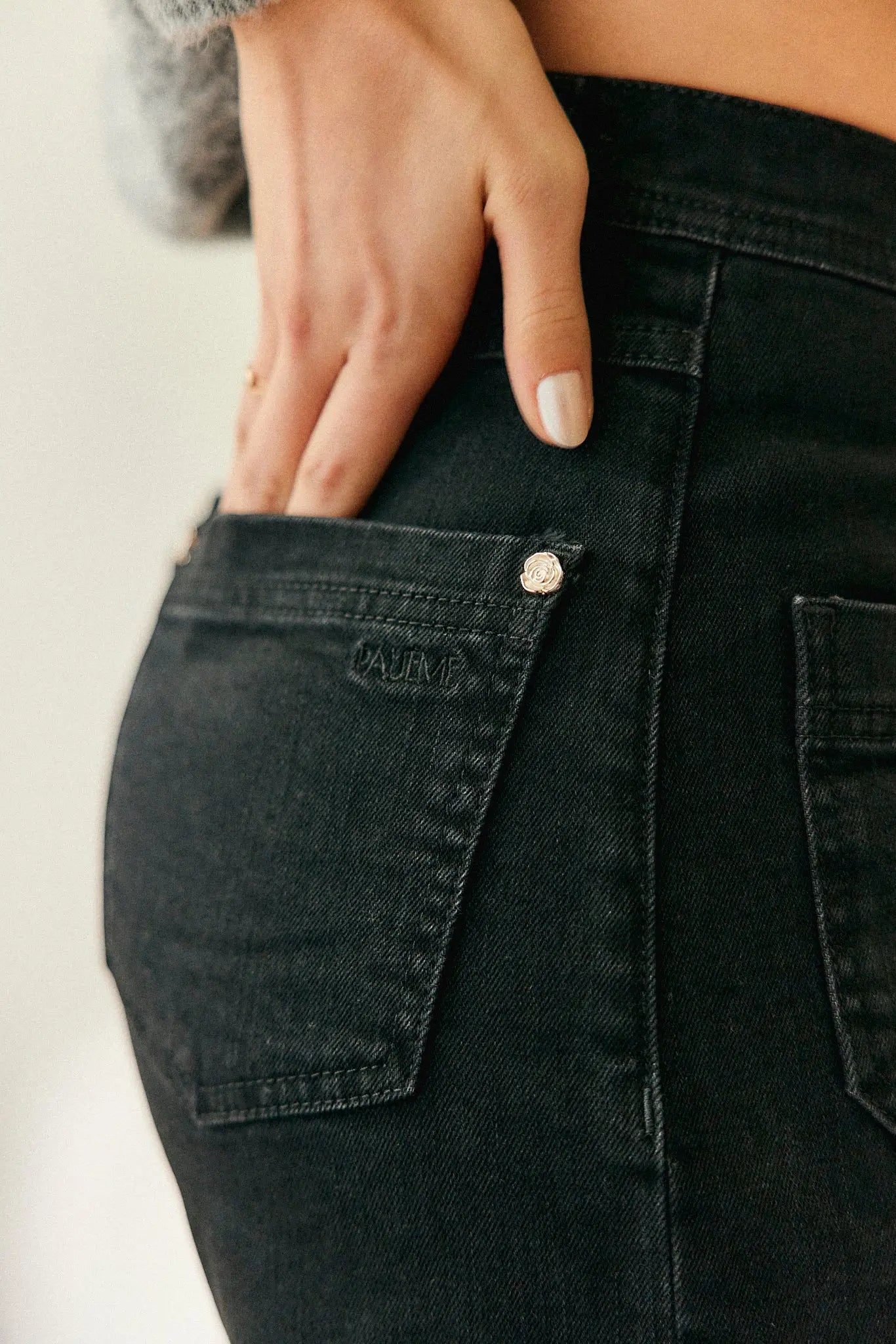 PAUEME I Jean Large I Jean à pressions Oliver - Black denim