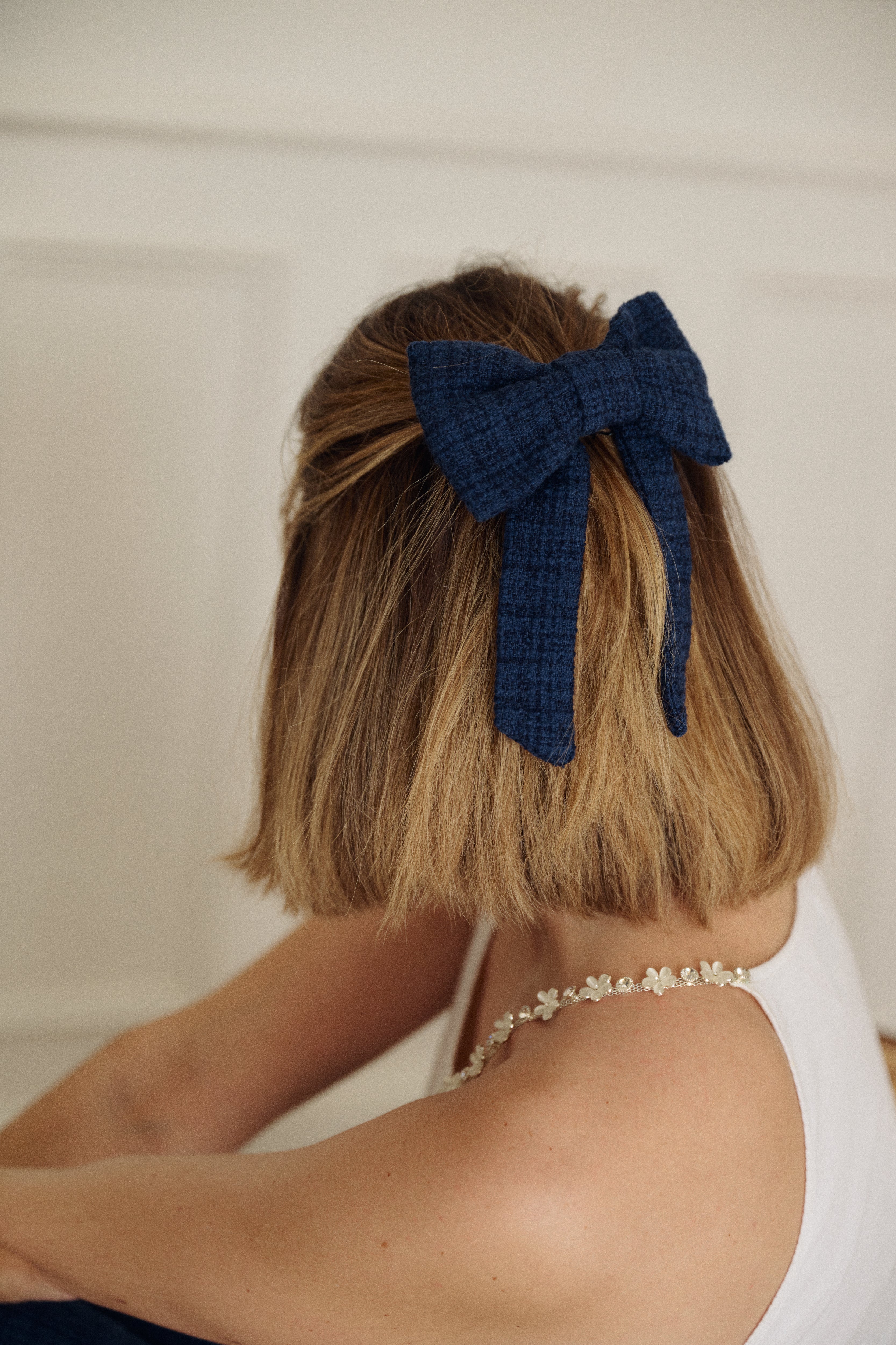 PAUEME I ACCESSOIRES I Nœud - Tweed bleu