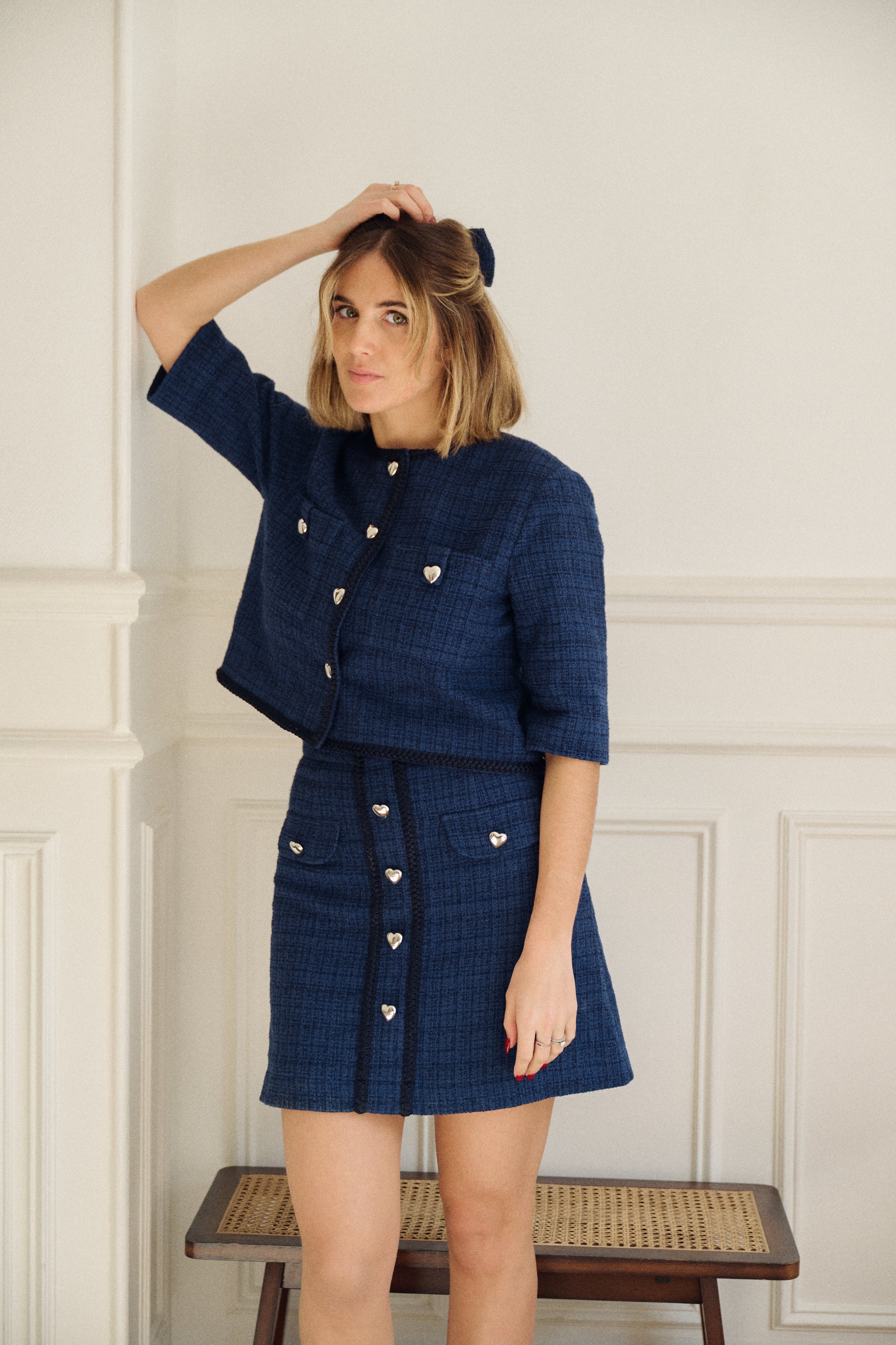 PAUEME I JUPE I Jupe Blair - Tweed bleu