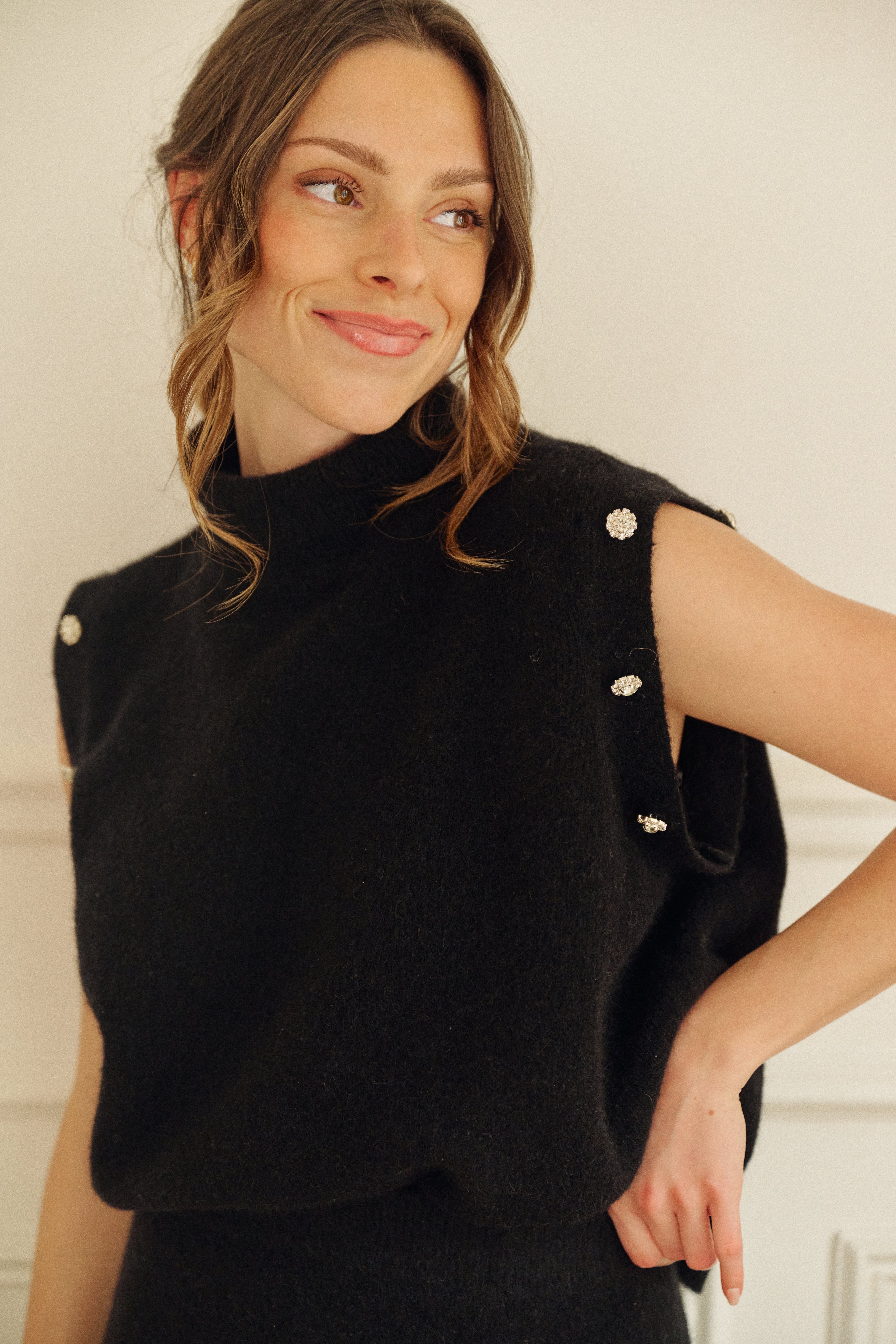 PAUEME I PULL I Pull maille Elie - Noir