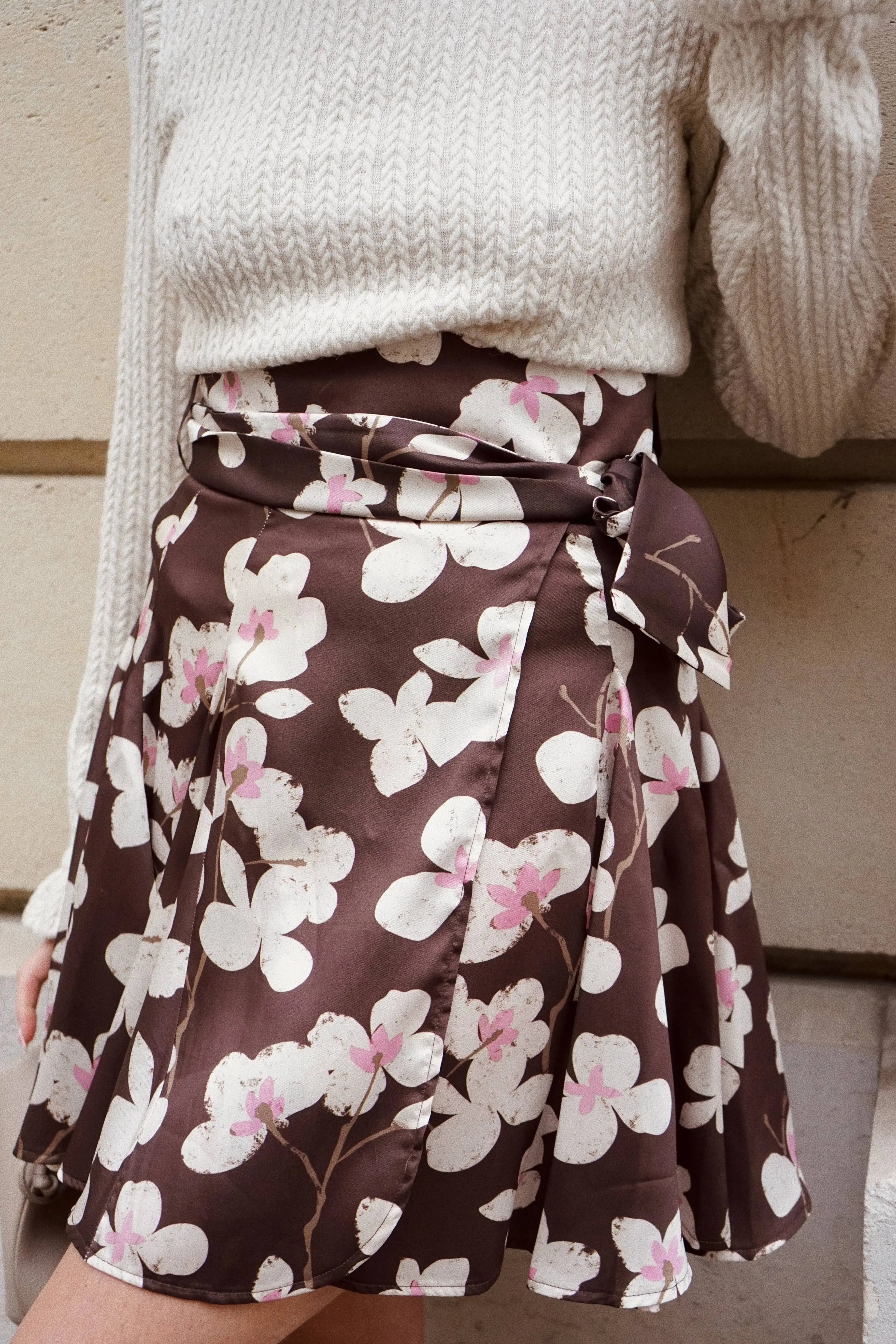 PAUEME I JUPE I Jupe Lisa - Fleurs marron