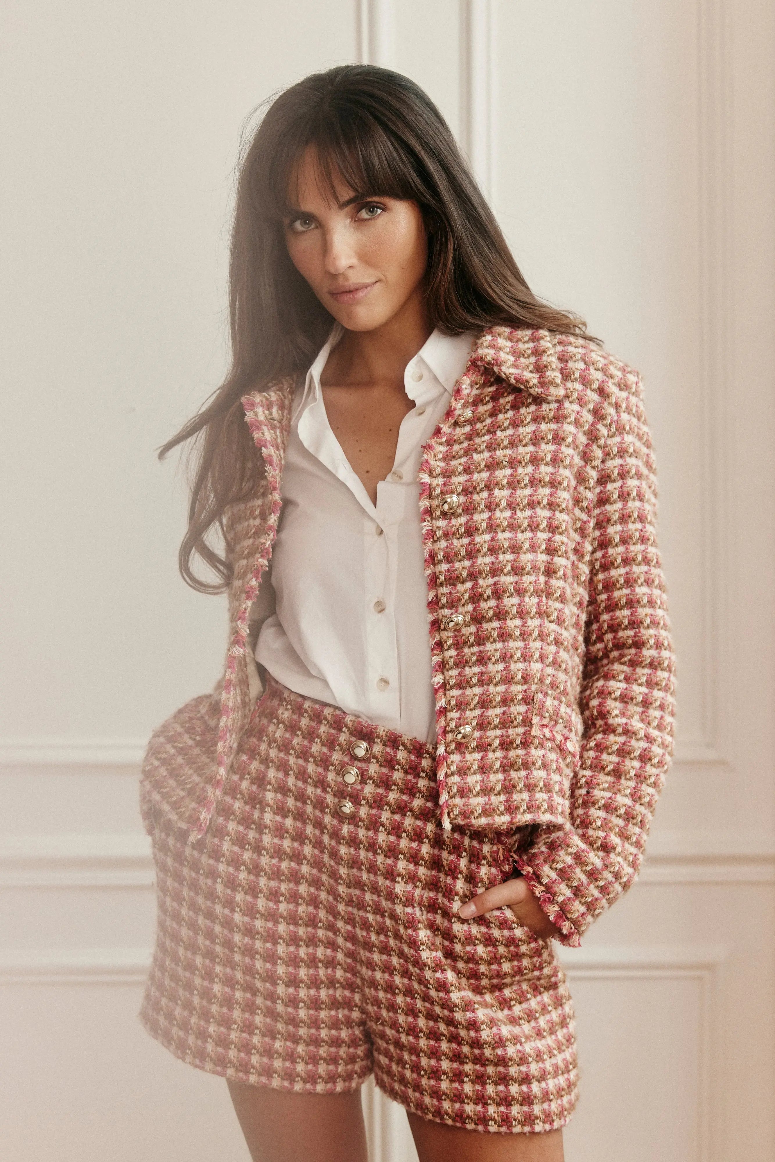 PAUEME I SHORT I Short Valentino - Tweed brun